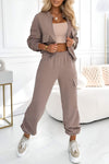 Women's Slim-fit Top and Trousers Set