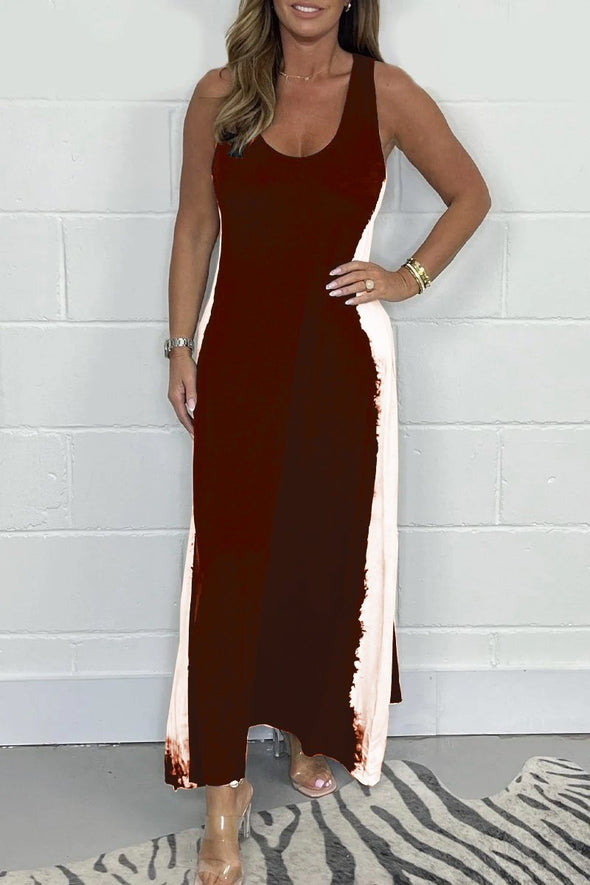 Tye Dye Stripe Illusion Dress