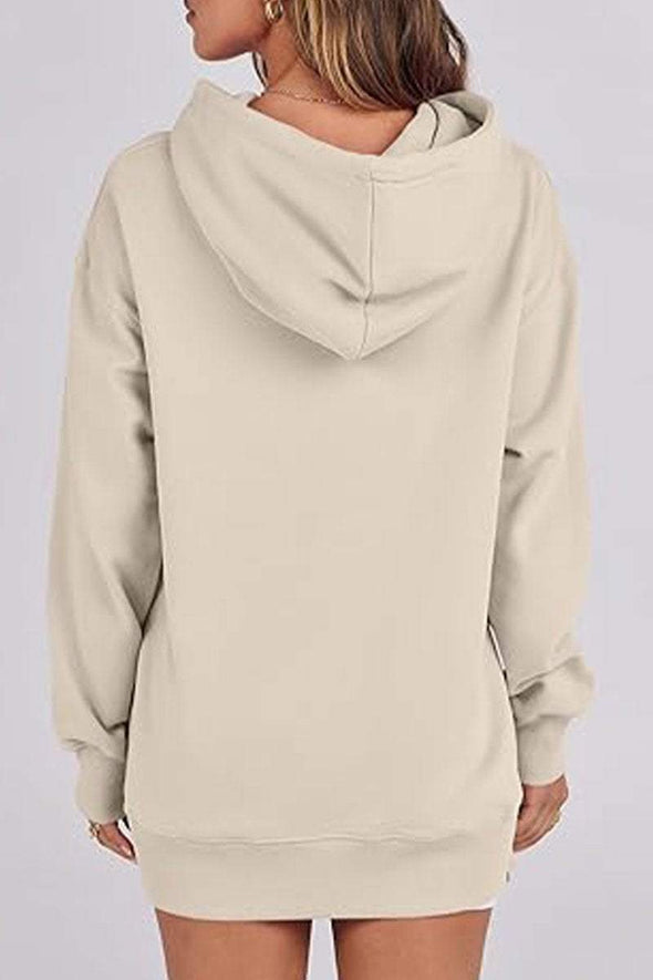 Women's Casual Solid Color Hoodie Top