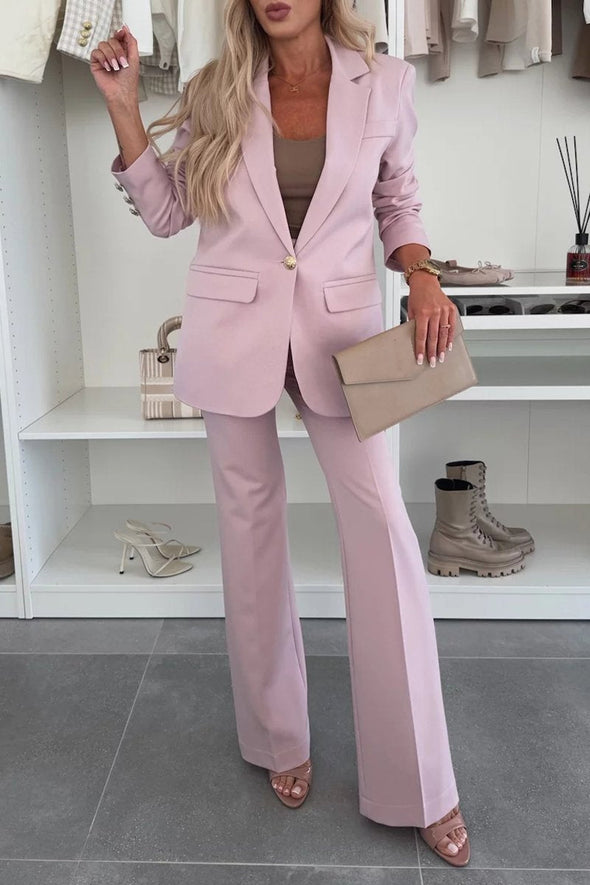 Women's Lapel Suit Casual Set