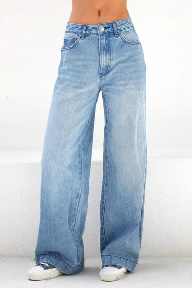 Women's High Waist Loose Wide Leg Jeans