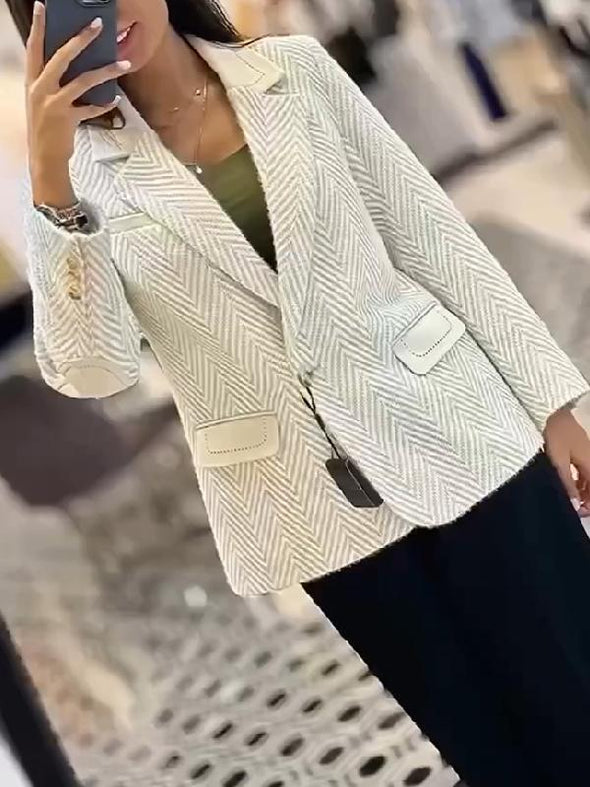 Women's Lapel Elegant Casual Suit Jacket