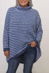 Women's Casual Striped Long Sleeve Sweater