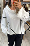 Women's Casual Stand-up Collar Oblique Zipper Pullover Sweatshirt