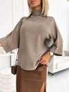 Women's Turtleneck Mid-long-sleeved Knit Sweater Top