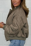 Women's Oversize Quilted Bomber Jacket