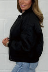 Women's Oversize Quilted Bomber Jacket