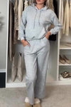 Women's Spring Fashion Hooded Diamond Two-Piece Set