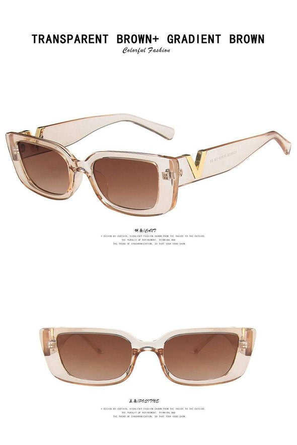 Women's Fashion Trend V Frame Square Sunglasses