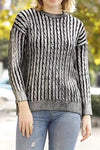 Bronzed Crew Neck Sweater Top