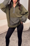 Women's Casual Lapel Fleece Jacket