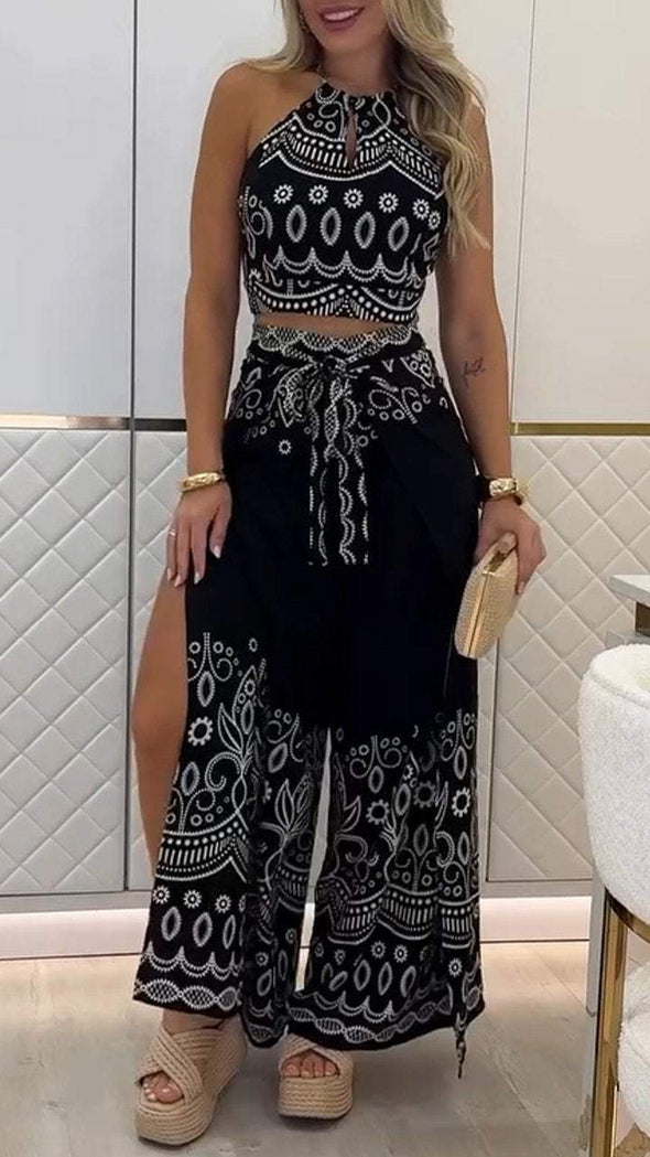 Women's Printed Holiday Casual Suit