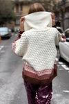 Women's contrasting sweater cardigan