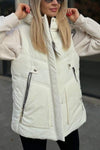 Solid Color Casual Zipper Vest Jacket