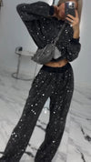 Women's Hot Diamond Sweatshirt Casual Suit