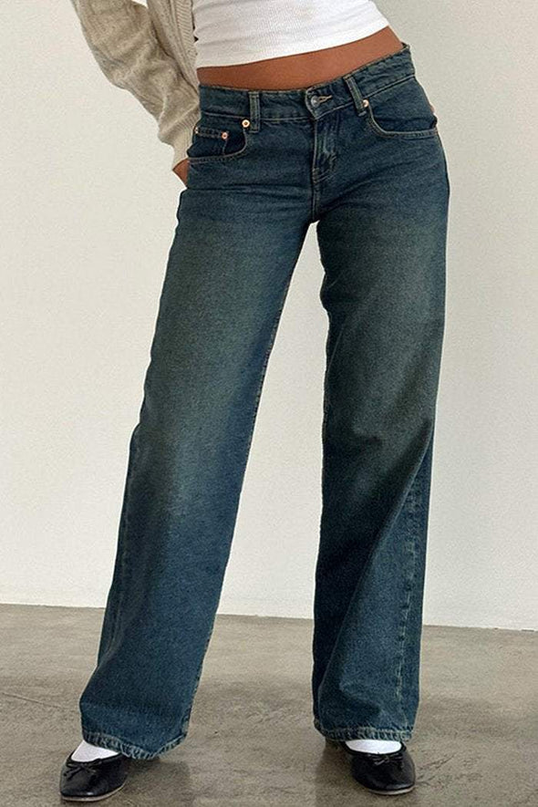 Women's Casual Multicolor Straight Jeans