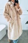 Women's casual loose plush coat