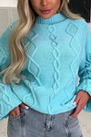 Women's Loose Textured Sweater Tops for Seniors