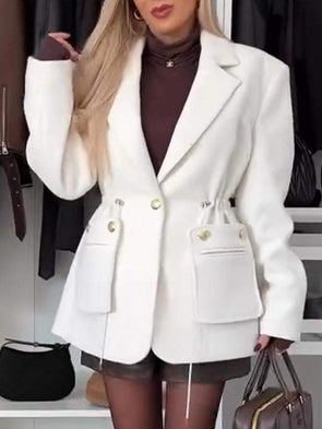 Women's Long Sleeve Waist Blazer