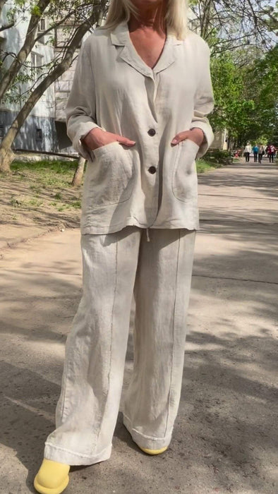 Women's Lapel Long-sleeved Suit