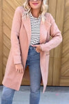 Women's Casual Lapel Solid Color Coat