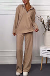 Women's Casual Half Zip Comfortable Knitted Suit