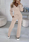 Women's Hooded Long-sleeved Casual Waist-hugging Suit