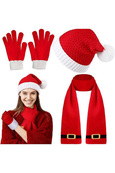 Merry Christmas Bell Hat Three-Piece Set