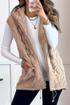 Women's Hooded Sleeveless Casual Cotton Vest Coat