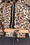 Women's Round Neck Long Sleeve Leopard Print Casual Suit