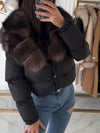 Women's Fur Collar Hooded Casual Short Slim Fit Cotton Coat