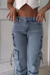 Women's Casual Pocket Embellished Jeans