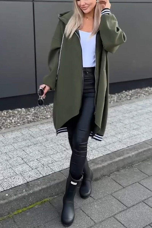 Women's Casual Hooded Zipper Jacket