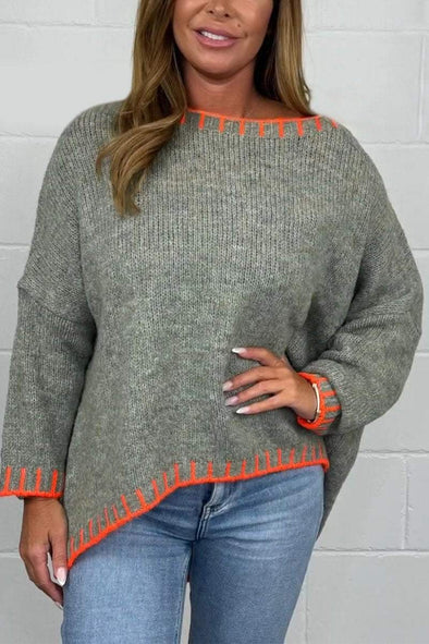 Women's Casual Round Neck Long Sleeve Sweater Fashion Trends