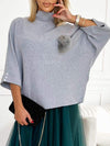 Women's Turtleneck Mid-long-sleeved Knit Sweater Top