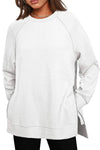 Women's Casual Solid Color Zip Sweatshirt