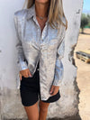Casual Suede Fashionable Lapel Shirt