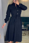 Women's Casual Solid Long Sleeve Dress