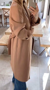 Women's Lapel Woolen Casual Long Coat