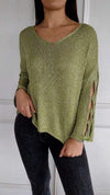 Women's V-neck Hollow Casual Top