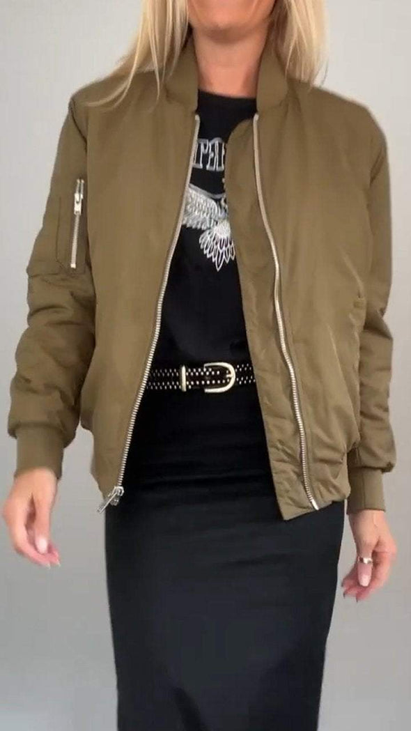 Women's Zipper Fall Cropped Jacket