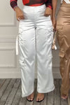 Women's Cool Satin Cargo Bag Pants