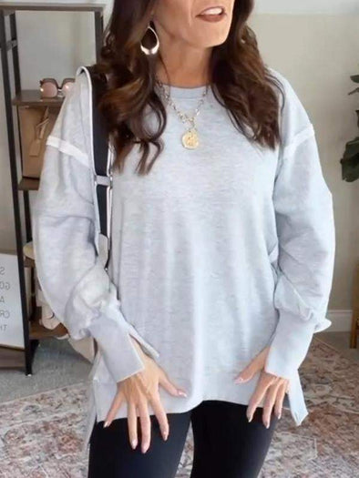 Women's Casual Round Neck Long Sleeve Top