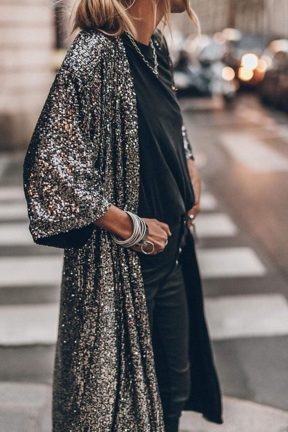 Women's Fashion Sequined Cardigan Jacket