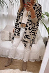 Women's Leopard Print Sweater Knitted Cardigan