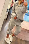 Women's Hooded Long-sleeved Rhinestone Casual Suit