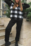 Women's Casual Plush Plaid Two-piece Set