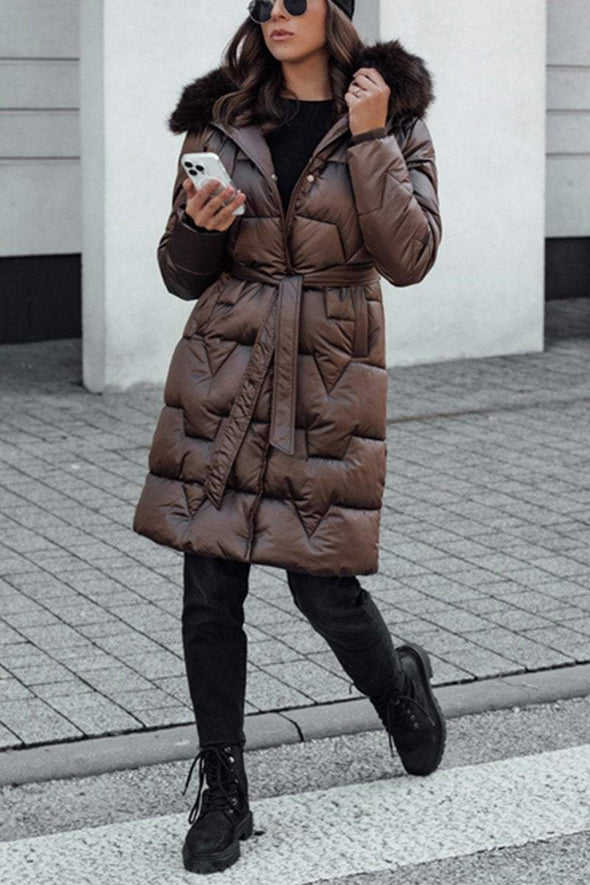 Women's Casual Hooded Long Coat