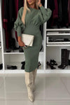 Women's Fall/Winter Solid Color Skinny Dress