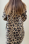 Women's Casual Loose Leopard Print Hooded Coat